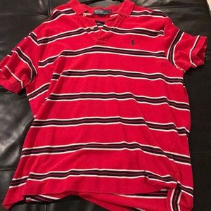 Polo by Ralph Lauren men’s L polo Red Striped